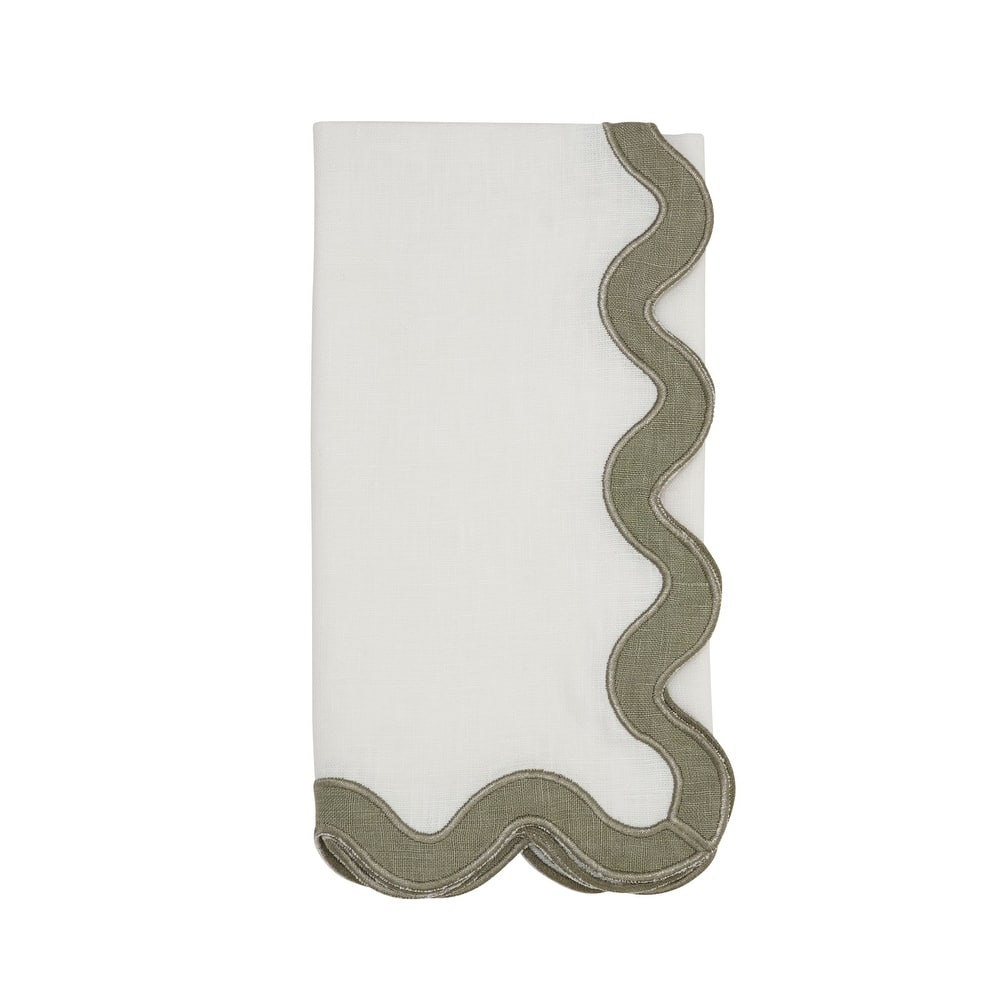 Linen Soft Hue Scallop Napkin (Set of 4) - 20"x20"