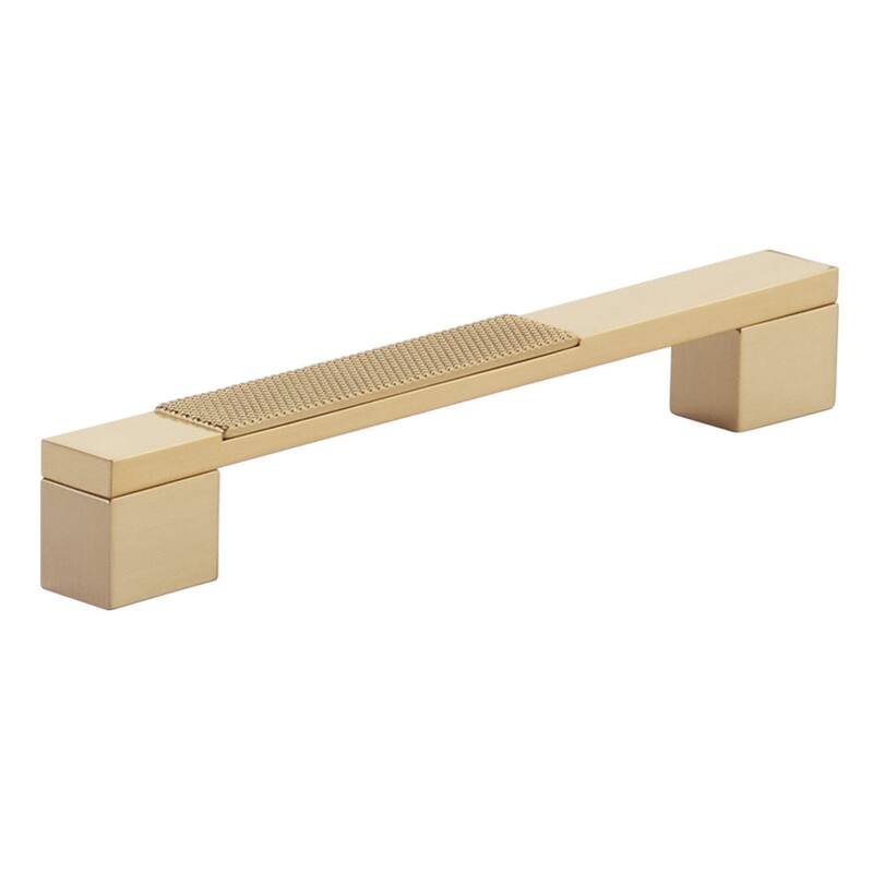 Schaub and Company 211002 Urbano 6" Center to Center Contrast Knurled - Signature Satin Brass