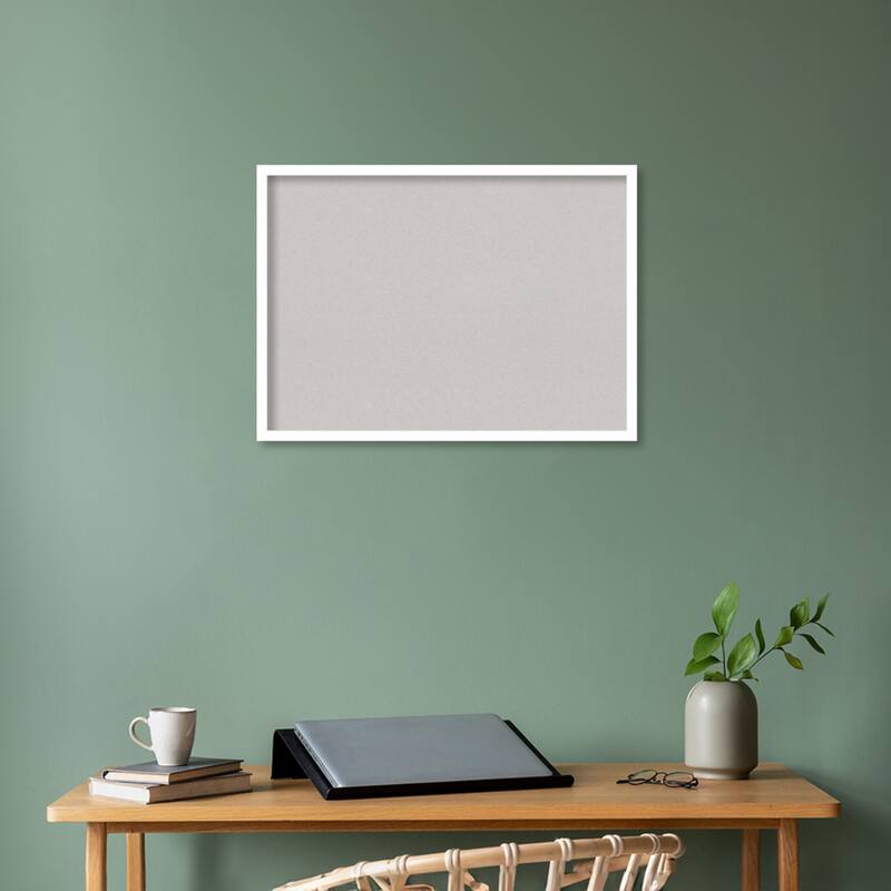 Svelte Wood Framed Grey Corkboard Bulletin Board