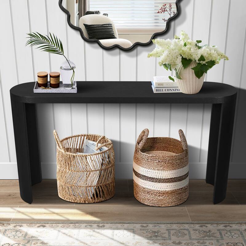 GDFStudio - Avery Modern 60" Console Table with Curved Legs and Versatile Design