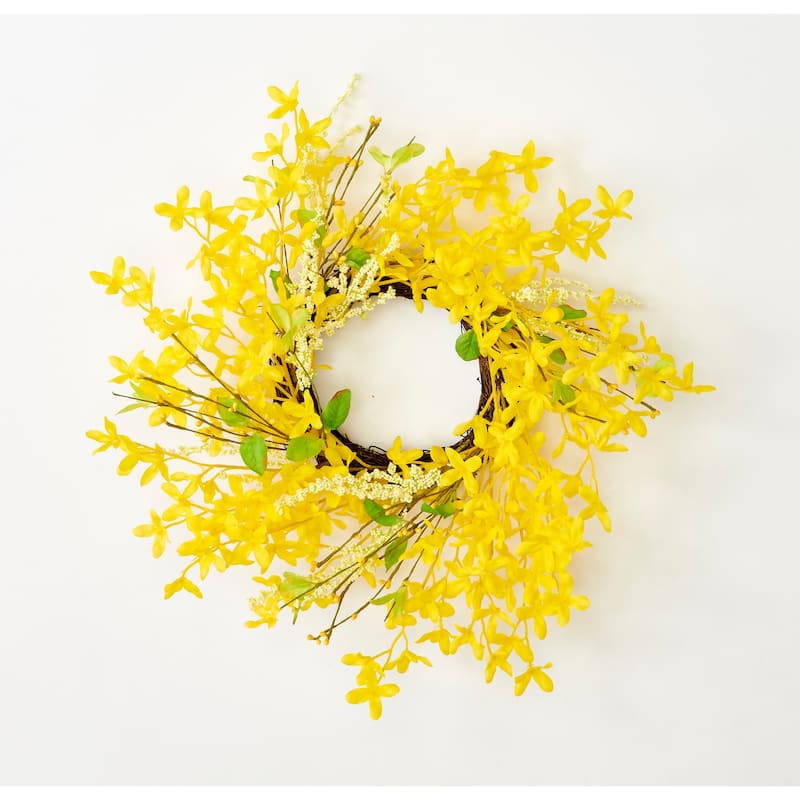 20" Artificial Forsythia Wreath - 20