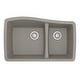 preview thumbnail 1 of 50, Karran Undermount Quartz 60/40 Double Bowl Kitchen Sink Concrete