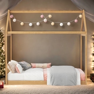 House-shaped Twin Size Wooden House Bed Kids Bed for Bedroom