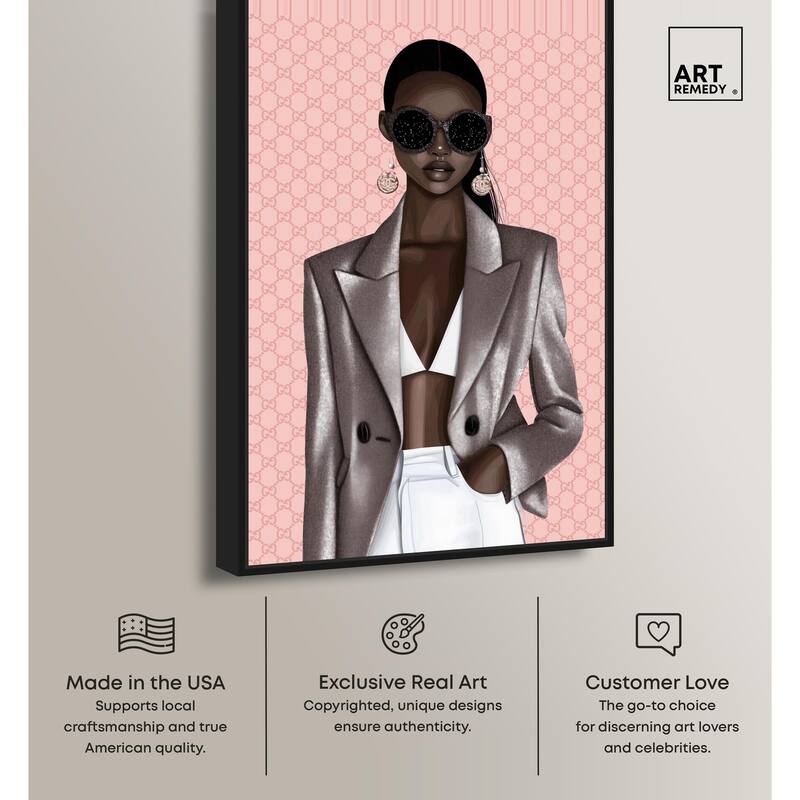 Cool Luxury Woman Canvas by Art Remedy