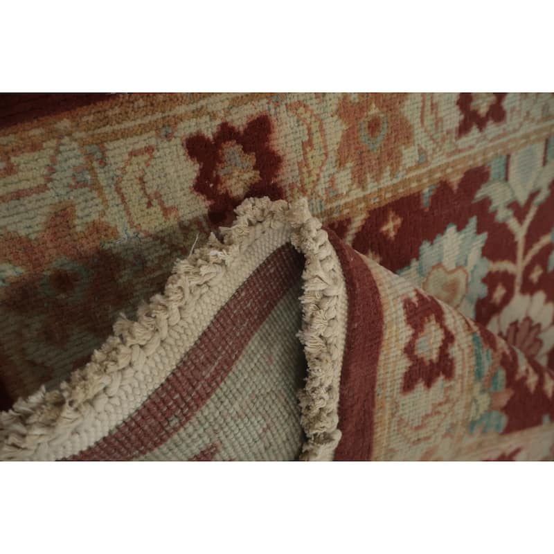 Hand Knotted Oriental 100% Wool Carpet Traditional All-Over Brown Ziegler Area Rug - 3' 11'' X 2' 1''