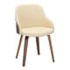 preview thumbnail 7 of 36, Carson Carrington Duvnas Modern Upholstered Dining/Accent Chair Cream Faux Leather/Walnut
