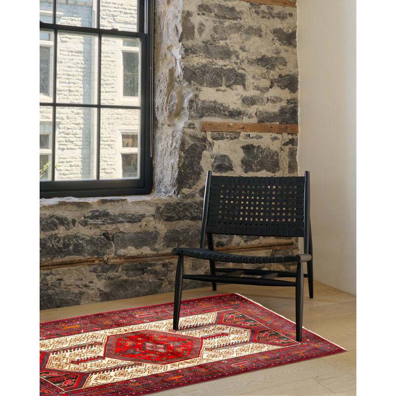 ECARPETGALLERY Hand-knotted Andelz Cream Wool Rug - 4'4 x 7'3