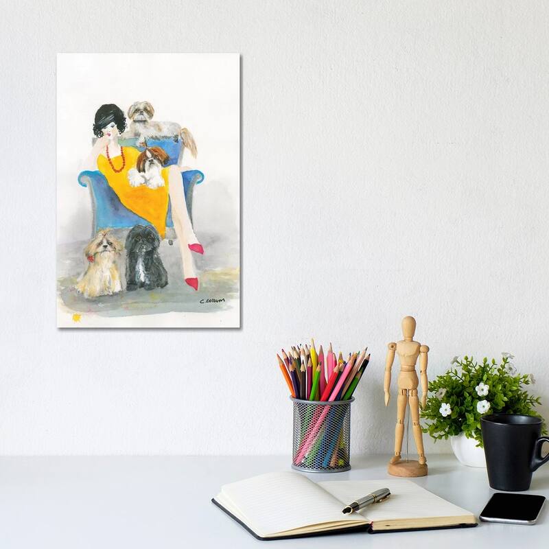 iCanvas "I Need Another Shih Tzu" by Connie Collum Canvas Print - 12x8x0.75