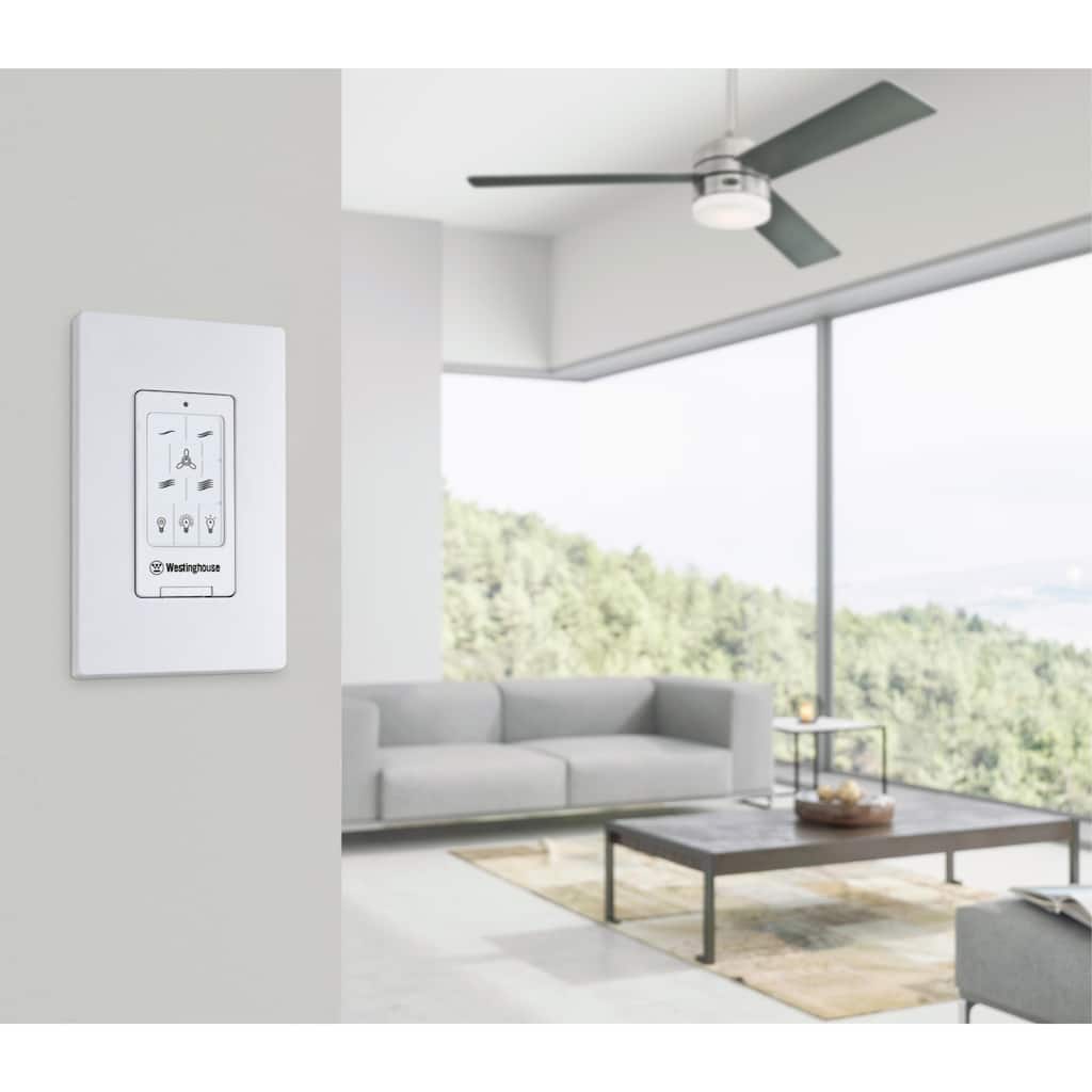 Westinghouse Lighting Four Speed Ceiling Fan and LED Light Wall Control