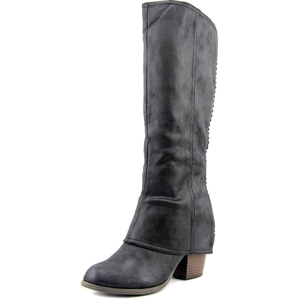 Fergalicious Lundry Women Round Toe Synthetic Black Knee High Boot