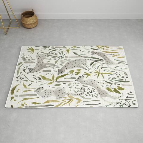 Deny Designs Grey Cheetahs Area Rug