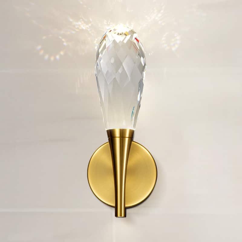 KAYLA 12 in. 1-Light Modern Gold LED Wall Sconce