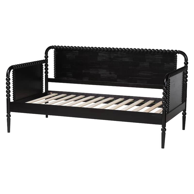 Lucera Bobbin Daybed - Wooden Spindle Bed Frame, Classic Style Sofa Bed for Bedroom or Guest Room