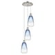 preview thumbnail 50 of 48, Innovations Lighting Endless Possibilities Ballston - Brookhaven Almond - 3 Light 13" Cord Hung Multi Pendant Polished Nickel/Sapphire Blue