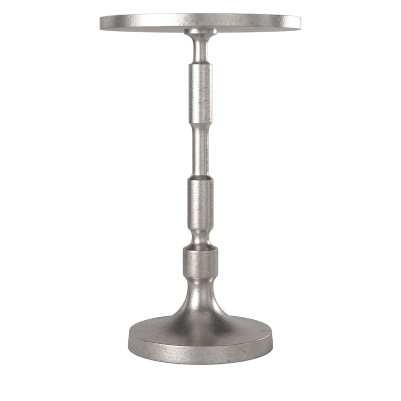 Allan Andrews Silver Orchid Terry Candlestick Pedestal Accent Table
