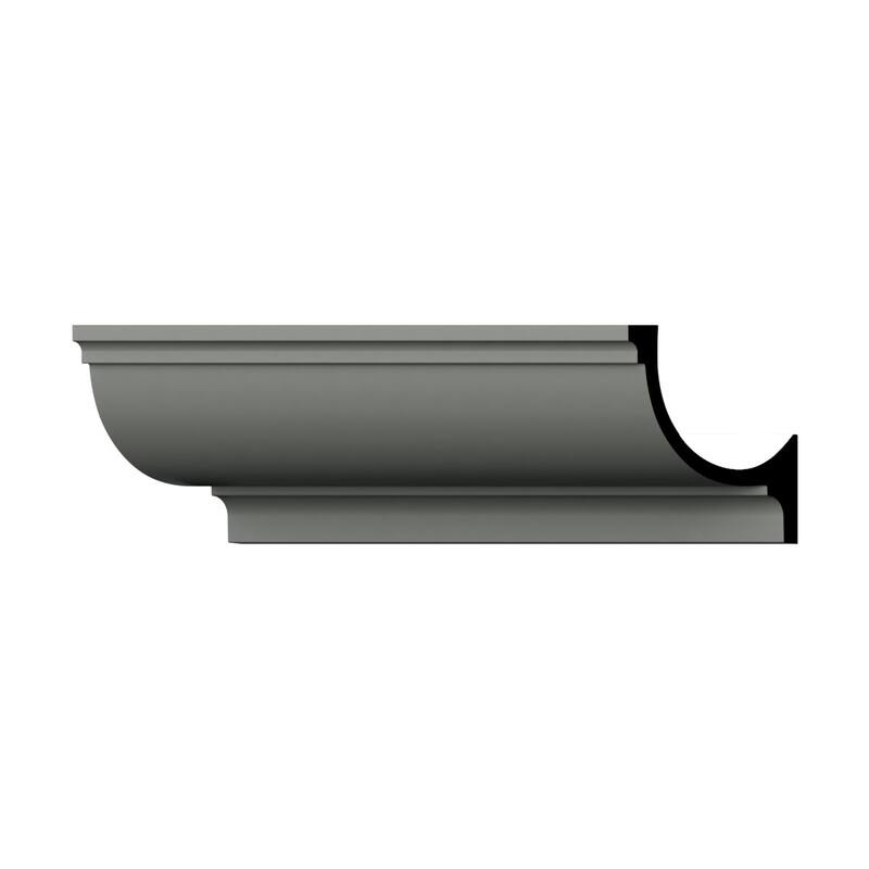 4 1/8"H x 4"P x 5 5/8"F x 96"L Enoch Crown Moulding - 1-Pack