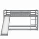 preview thumbnail 20 of 29, Low Bunk Beds with Ladder,Twin over Twin Bunk Bed with Convertible Slide and Ladder
