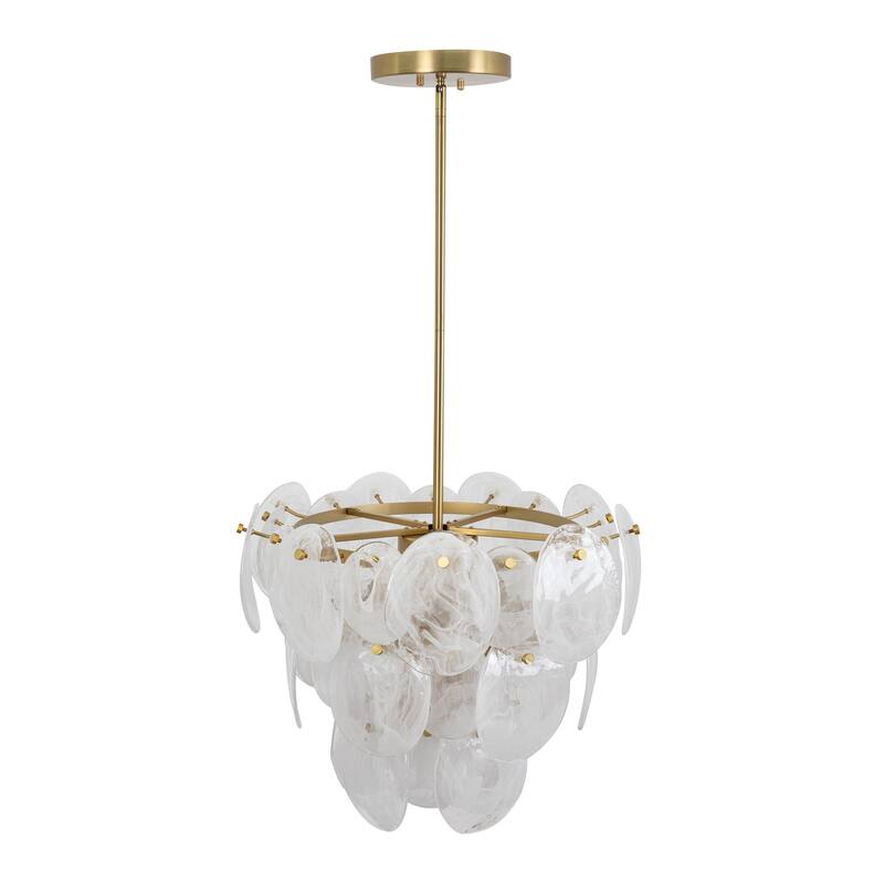 Artcraft Lily 8-Light Chandelier - Brushed Brass Finish