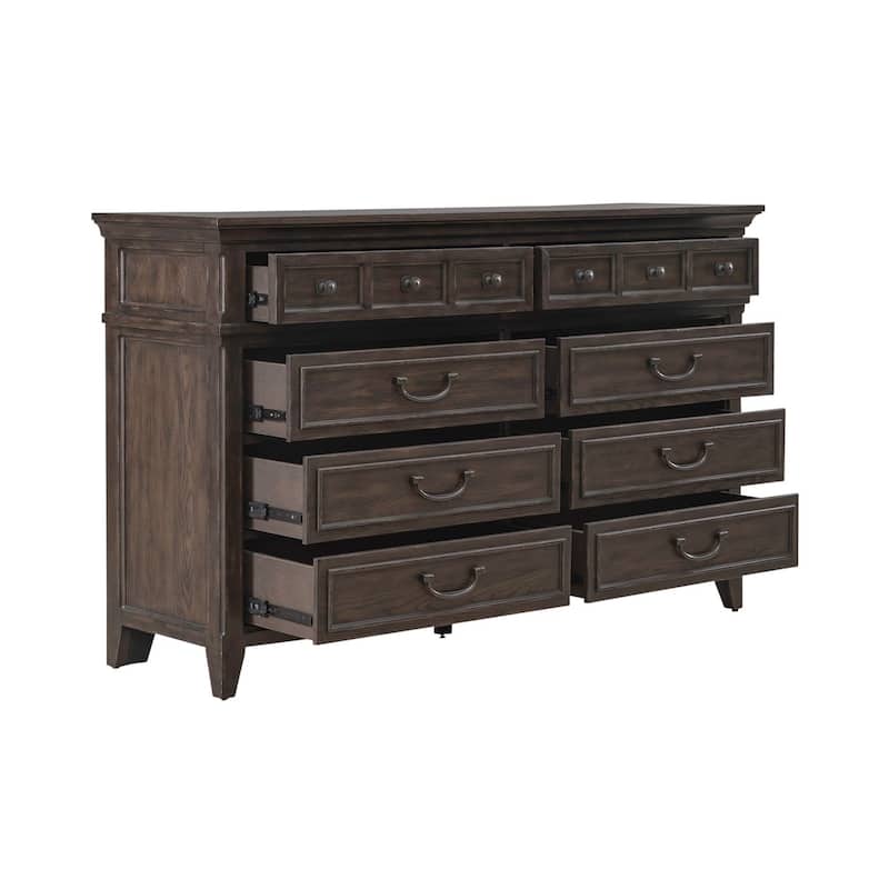Paradise Valley Saddle Brown 8 Drawer Dresser