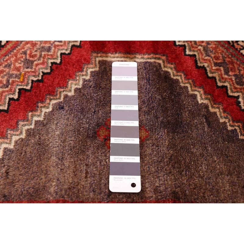 ECARPETGALLERY Hand-knotted Konya Anatolian Grey, Red Wool Rug - 4'4 x 9'0