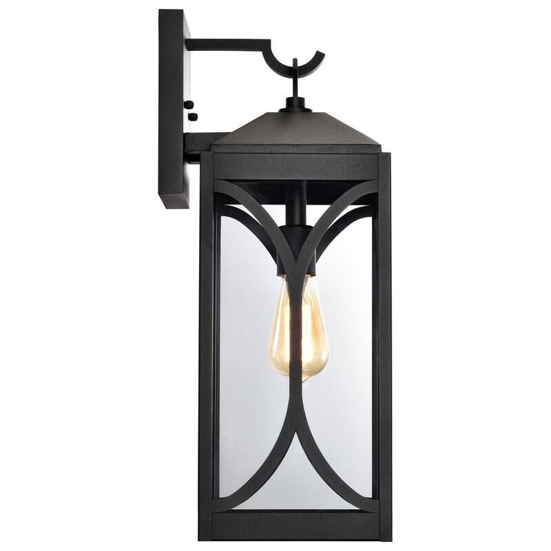 Oaklyn 1 Light Large Wall Lantern Matte Black with Clear Glass