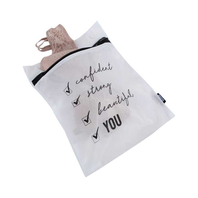 Laundry 360 3 Piece Printed Mesh Wash Bags with Bra Bag - 9"x 13", 9"x 13", 11"x 15"