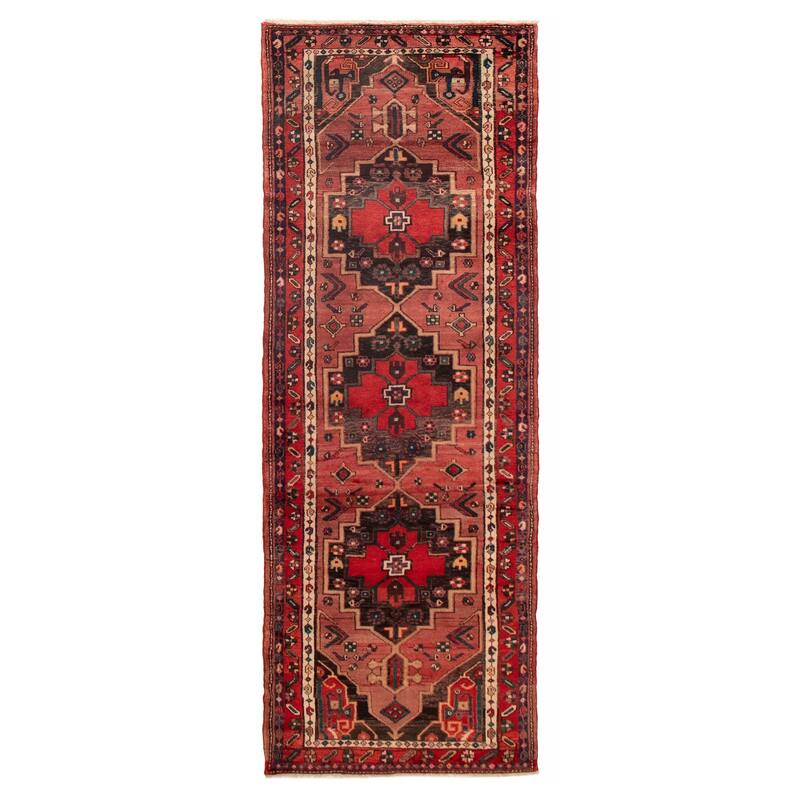 ECARPETGALLERY Hand-knotted Anadol Copper Wool Rug - 3'7 x 10'2 - Dark Copper - 3'7 x 10'2