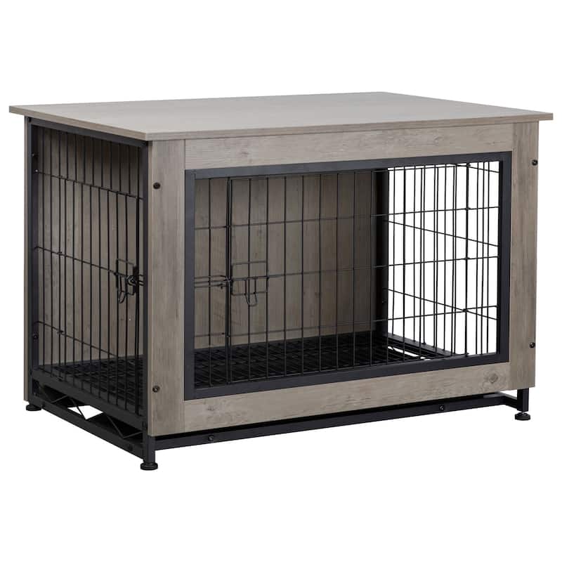 Futzca Dog Crate, Double-Doors Dog Furniture