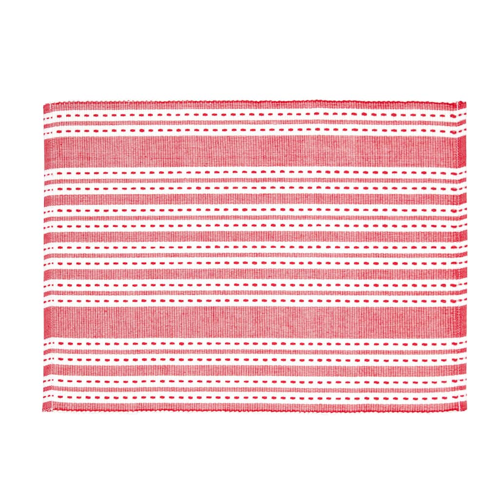 Warner Scarlet Woven Reversible Placemat Set of 6 - Set of 6