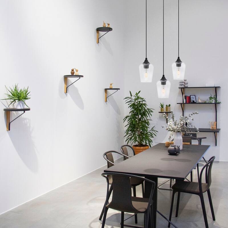 Modern Industrial Mini Pendant Lights with Adjustable Height, Set of 2