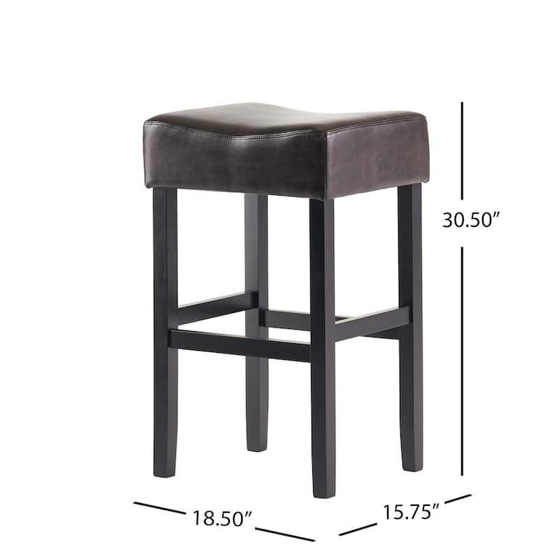 Portman 30-inch Bonded Leather Backless Bar Stool (Set of 2) by Christopher Knight Home