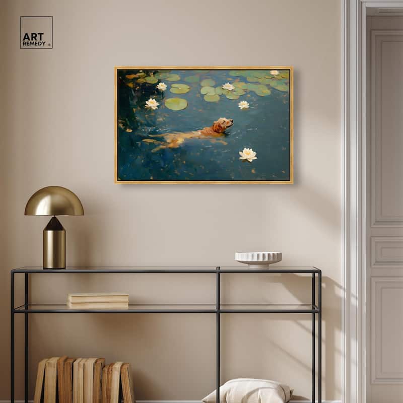 Pond Pup I Canvas by Art Remedy