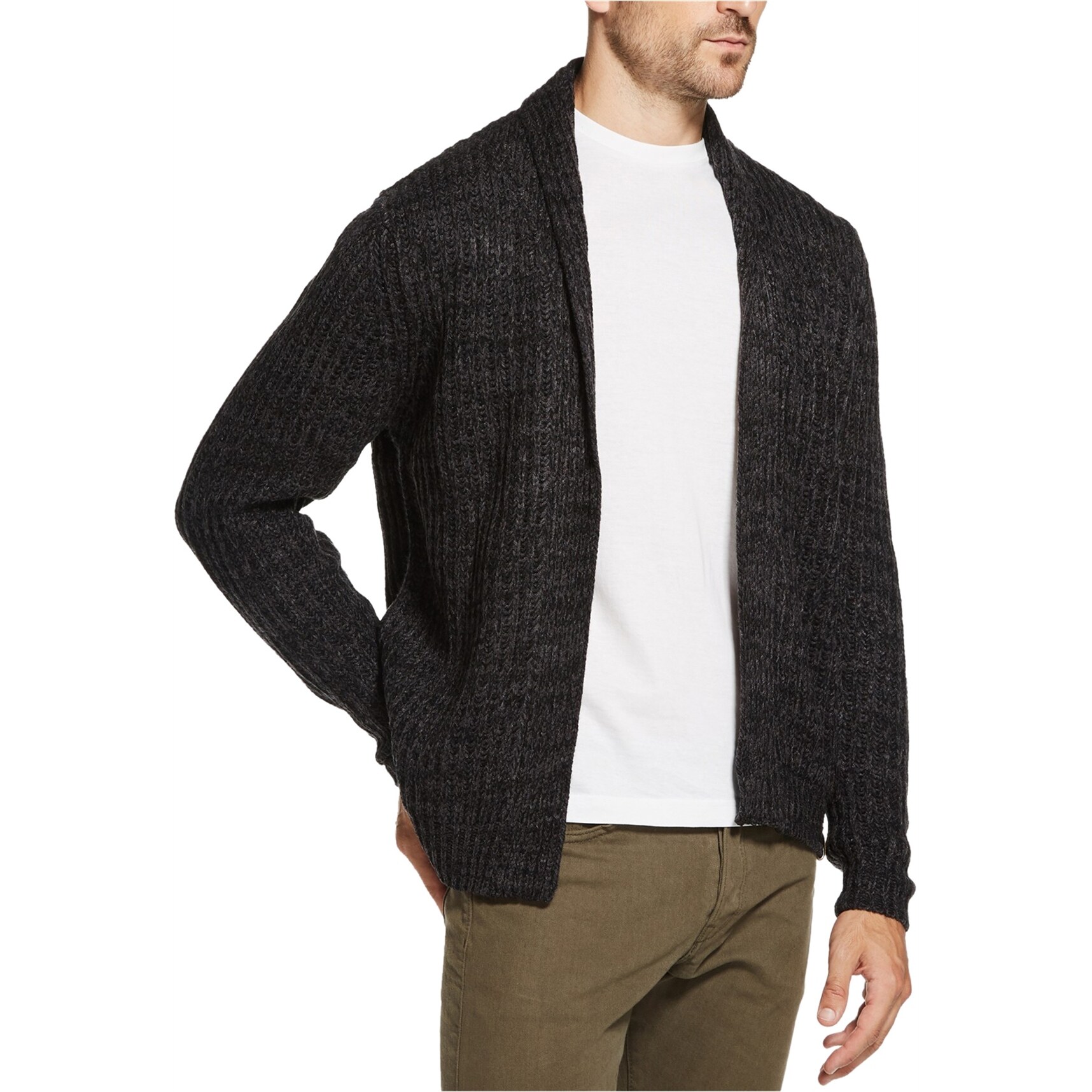 mens open front cardigan