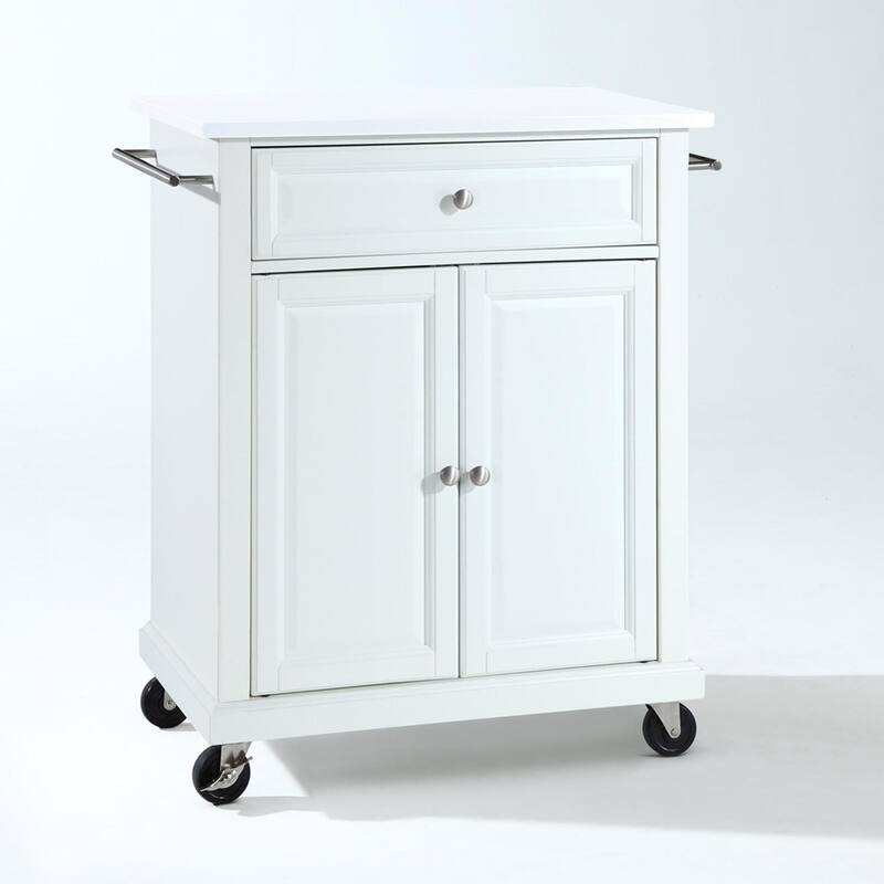 Kitchen Island Cart with Granite Top & Casters - Mobile Kitchen Storage Island - Modern Kitchen Island