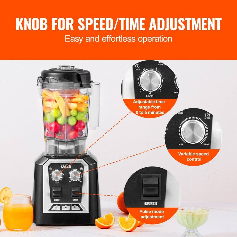 Black Stainless Steel 3 Function Professional Blender