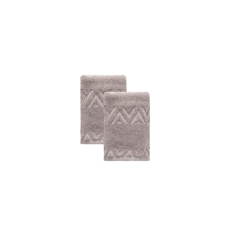 Ozan Premium Home 100% Turkish Cotton Sovrano Collection Luxury Hand Towels (Set of 2) - Latte