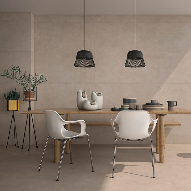 Foundry 24x48 Matte Porcelain Tile - Floor, Wall - Large Format - Case of 2 (15.5 Sq. ft.) - Taupe