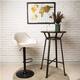 Option 2PCS Brown Table & White Chair