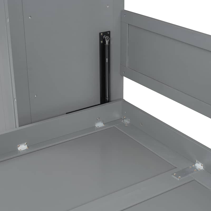 Queen Size Murphy Bed Wall Bed with Closet, Drawers and Shelves
