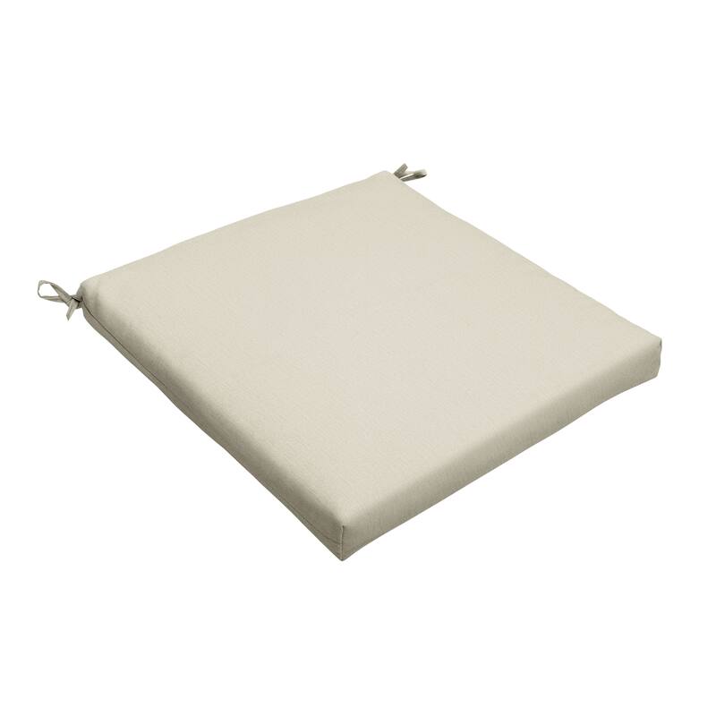 Sorra Home Sunbrella Outdoor Chair Cushion - Sunbrella - Canvas Cloud - 19 in W x 19 in D x 2.5 in H