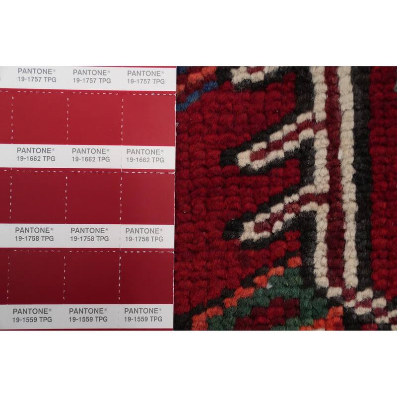 Hand Knotted Oriental 100% Wool Carpet Traditional Medallion Red Heriz Area Rug - 12' 0'' X 9' 2''