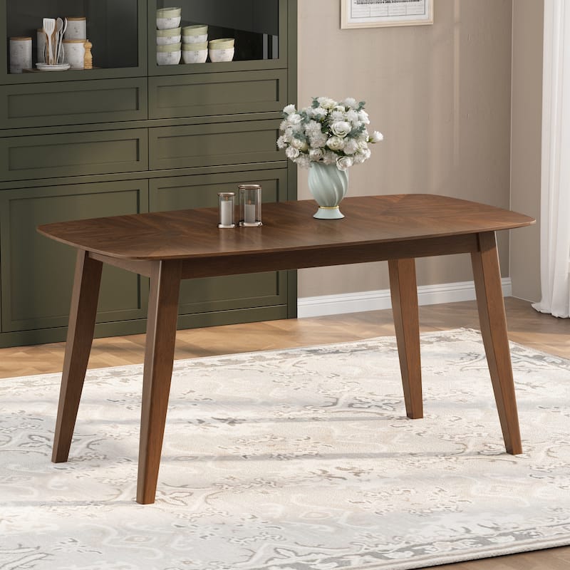 Darien Farmhouse Rubberwood Dining Table by Christopher Knight Home - Walnut
