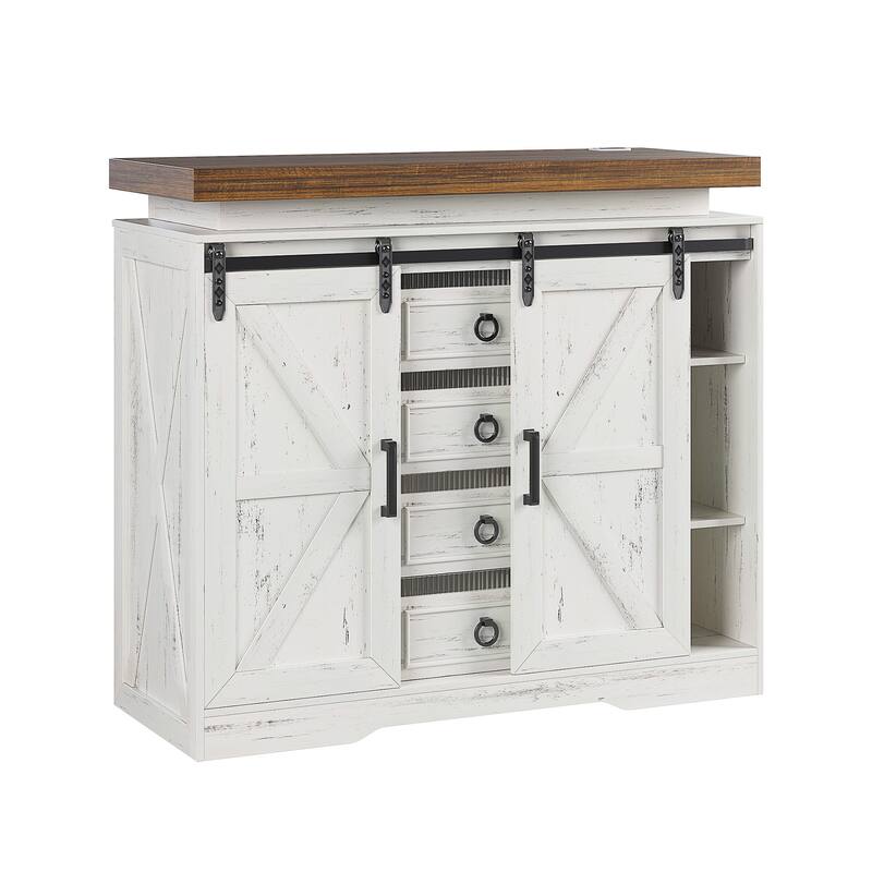 Sideboard With Hidden Gun Lock And Led Lights