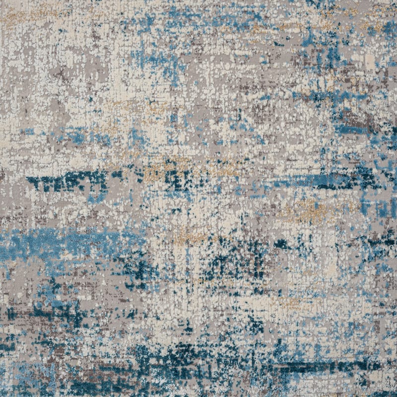 Sevita Gray/Blue Abstract Area Rug