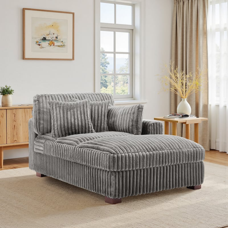 Modern Indoor Chaise Lounge Couch with Pillows