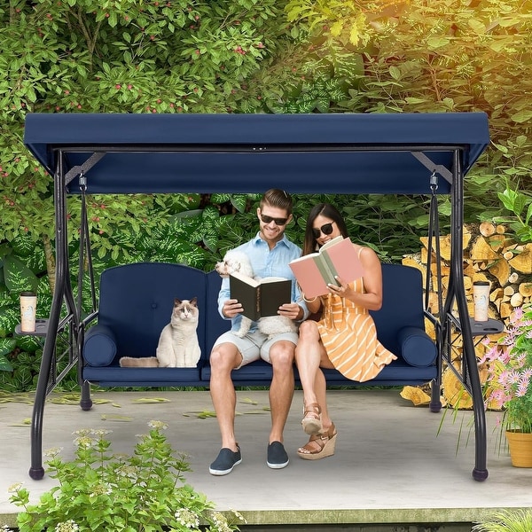 2 person patio swing with canopy clearance