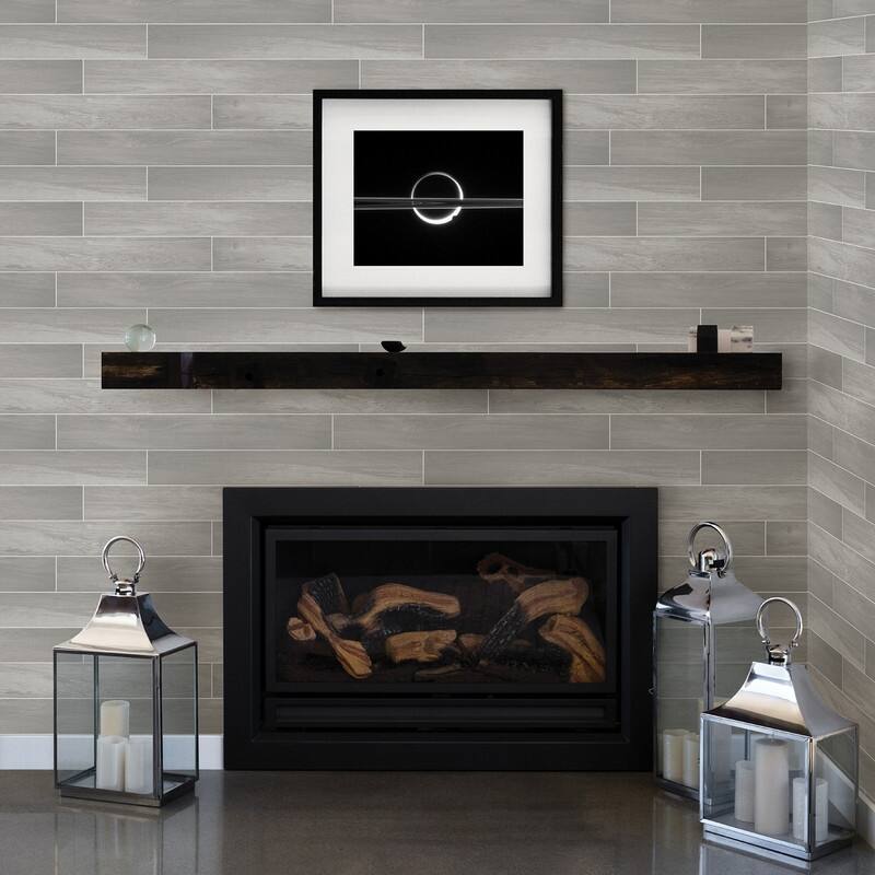 Brewster Nika Grey Sleek Wood Wallpaper - 20.5in x 396in x 0.025in