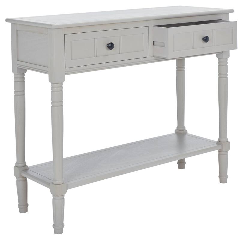 SAFAVIEH Camilla Grey 2-Drawer Console Table - 35.8" x 13.8" x 29.5" - 36"W x 14"D x 30"H