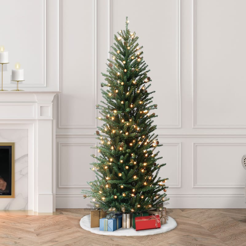 Puleo International Pre-Lit 5' Fir Artificial Christmas Tree - Green