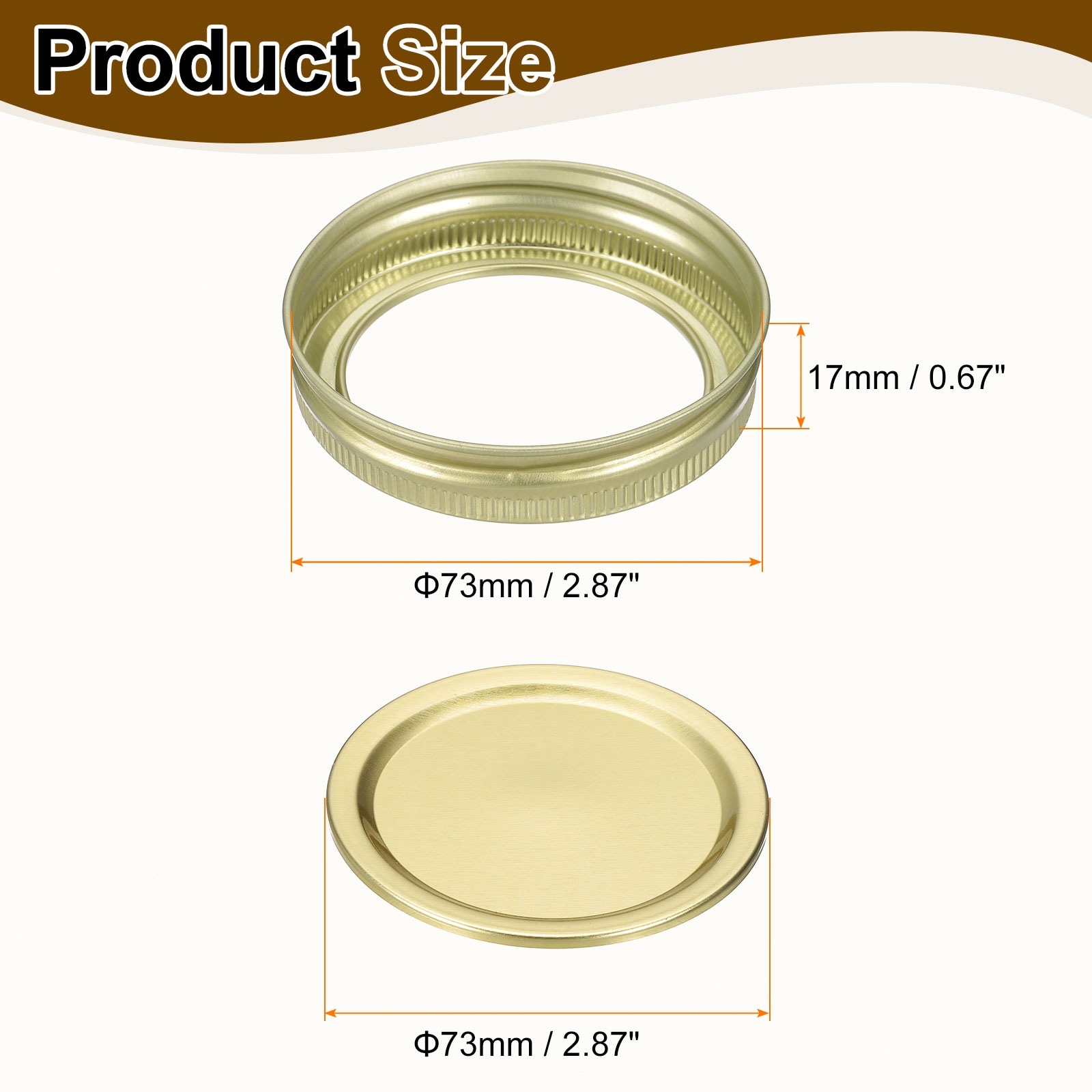 Split-Type Mason Jar Lids Tinplate Canning Lids for Storage Bottle Home Canning